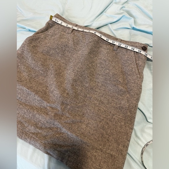 J Crew Women’s Wool Nylon Cashmere Mini Skirt Gray Lined. Sz: 10. Pockets. - Picture 3 of 13